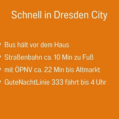 Appartement Zusammenzeit Dresden, 2 Apartments, Andalusier 4 Schlafzimmer & Balkon, Lipizzaner 5 Schlafzimmer & Sauna & Dachterrasse, Bus Vor Der Tuer Dresden